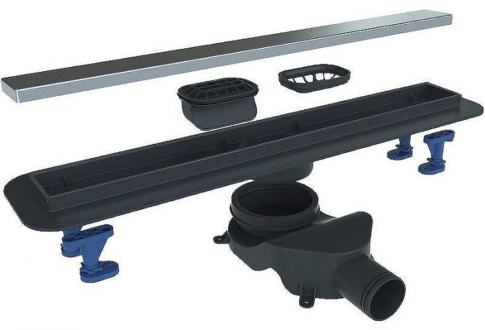 Душевой лоток BelBagno Luce BB-LD-LUCE-80-CR с решеткой Хром / под плитку