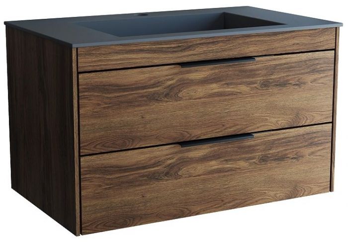 Тумба под раковину Vincea Chiara 2D 80 VMC-2C2800CO подвесная цвет C.Oak