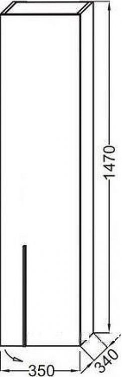 Шкаф пенал Jacob Delafon Nouvelle Vague 35 R EB3047D-E16 подвесной цвет Ореховое дерево