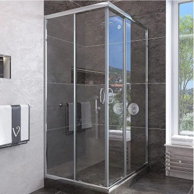 Душевой уголок Veconi Rovigo RV-113 90x90 RV113-90-01-C4 профиль Хром стекло прозрачное