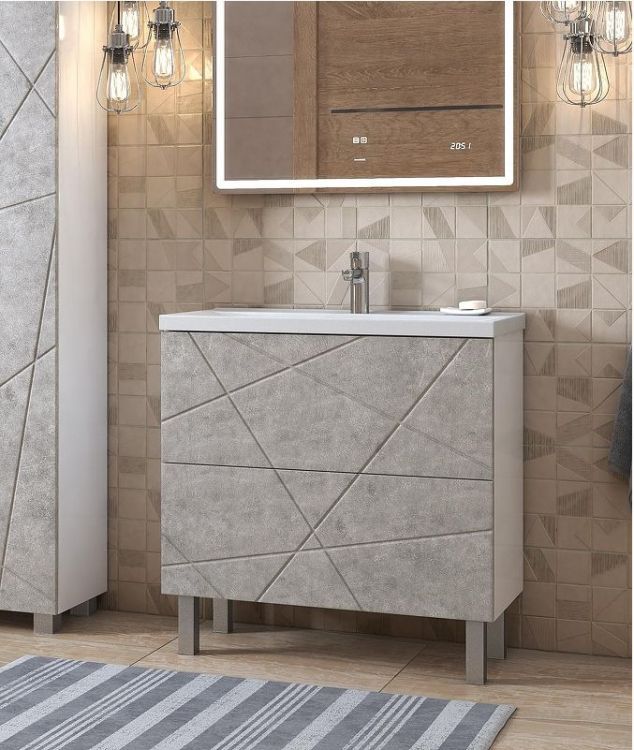 Тумба под раковину Vigo Geometry 70 tn.bsf.GEO.FOS.70.2Y цвет Бетон Белый