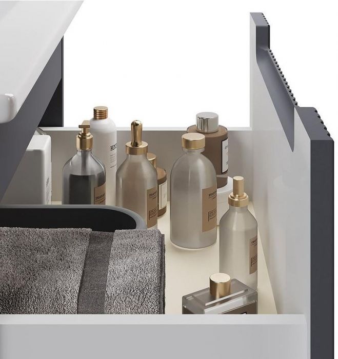 Тумба под раковину Dreja Euphoria 80 99.2019 подвесная/напольная цвет Бежевый матовый