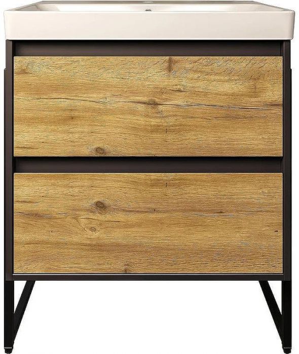 Комплект мебели для ванной STWORKI Кронборг 70 477819 Темное дерево Серый