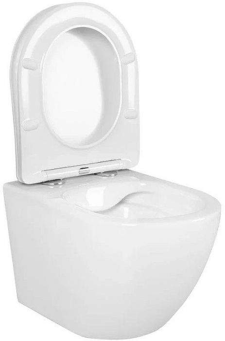 Комплект унитаза Aquatek Европа AQ1900-00 с инсталляцией WellWant Standart 50 WWISI1110B с сиденьем Микролифт и клавишей смыва Хром глянцевый