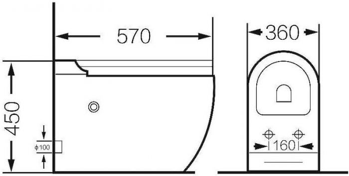 Унитаз Grossman Impuls GR-PR-5502 приставной с сиденьем Микролифт