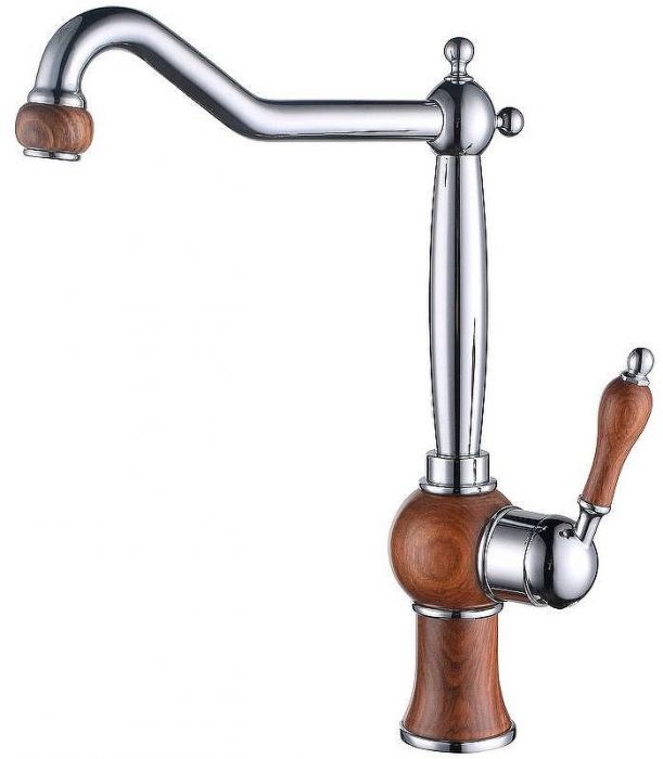 Смеситель для кухни Kaiser Wood 61033 Хром Дуб