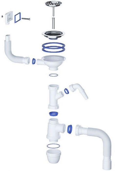 Сифон для кухонной мойки Iddis Kitchen Line S11UPS0i84 Белый