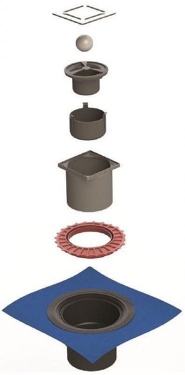 Душевой трап Berges Zentrum Norma 100x100 091462 с решеткой Хром Душевой трап Berges Zentrum Norma 100x100 091462 с решеткой Хром