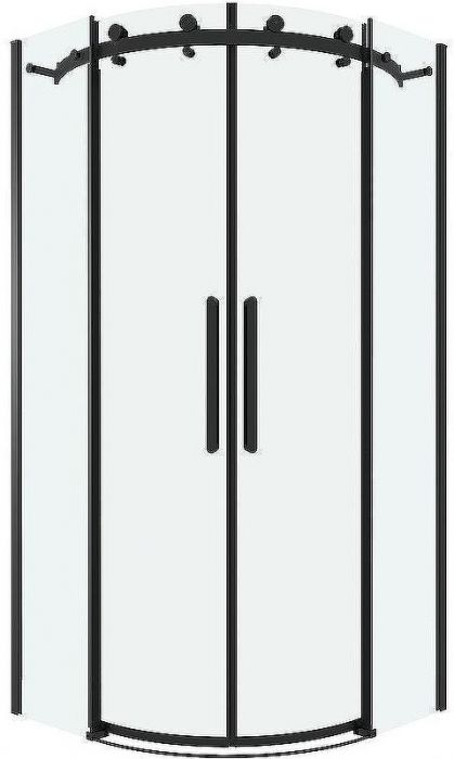 Душевой уголок Grossman Classic 90х90 301.K33.04.9090.21.00 профиль Черный матовый стекло прозрачное