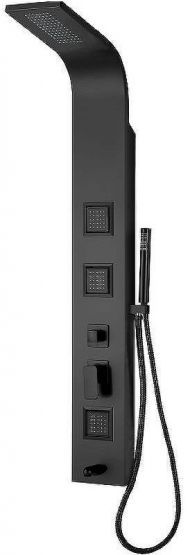 Душевая панель beWash BV1TMSP7801 с гидромассажем Черная матовая