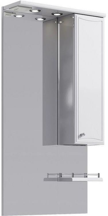 Зеркало со шкафом Aqwella Барселона 55 Ba.02.55 с подсветкой Белое