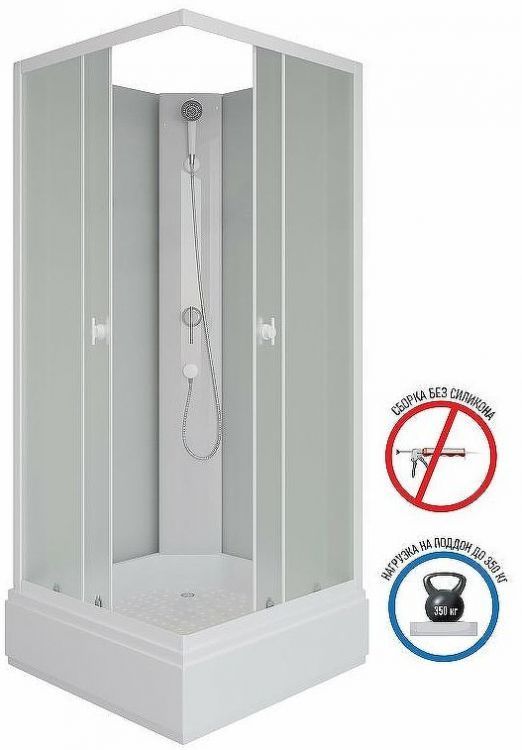 Душевая кабина Niagara Promo 80x80 P80/26Q/MT/BK без гидромассажа