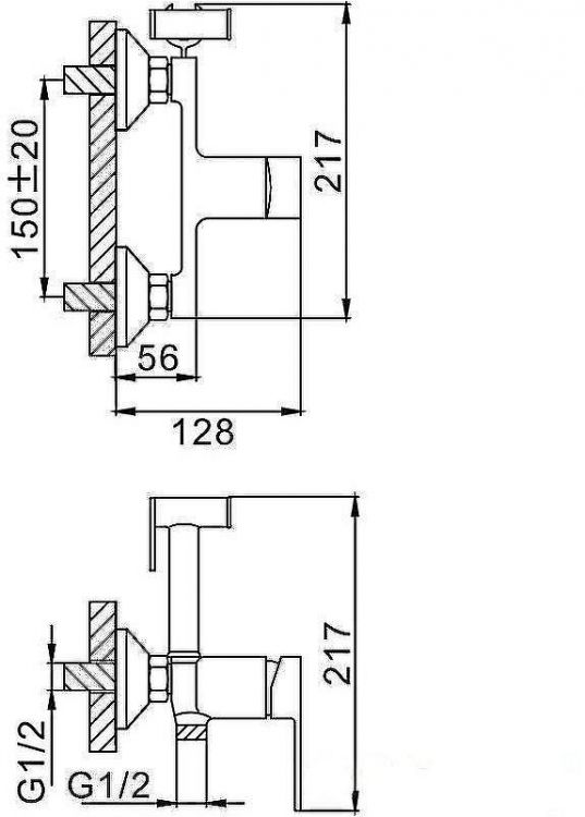 Гигиенический душ со смесителем Frap H41 F2041-8 Белый Хром