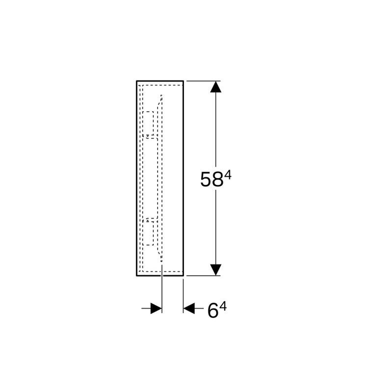 Зеркало Geberit Citterio с подсветкой 118.4х58.4х14, темный дуб [500.570.JJ.1]