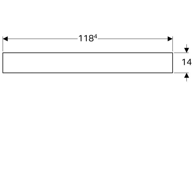 Зеркало Geberit Citterio с подсветкой 118.4х58.4х14, темный дуб [500.570.JJ.1]