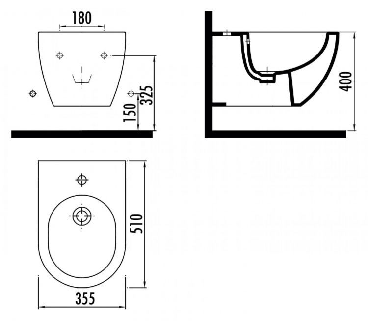 Биде подвесное Ravak Chrome Uni X01517 Биде подвесное Ravak Chrome Uni X01517