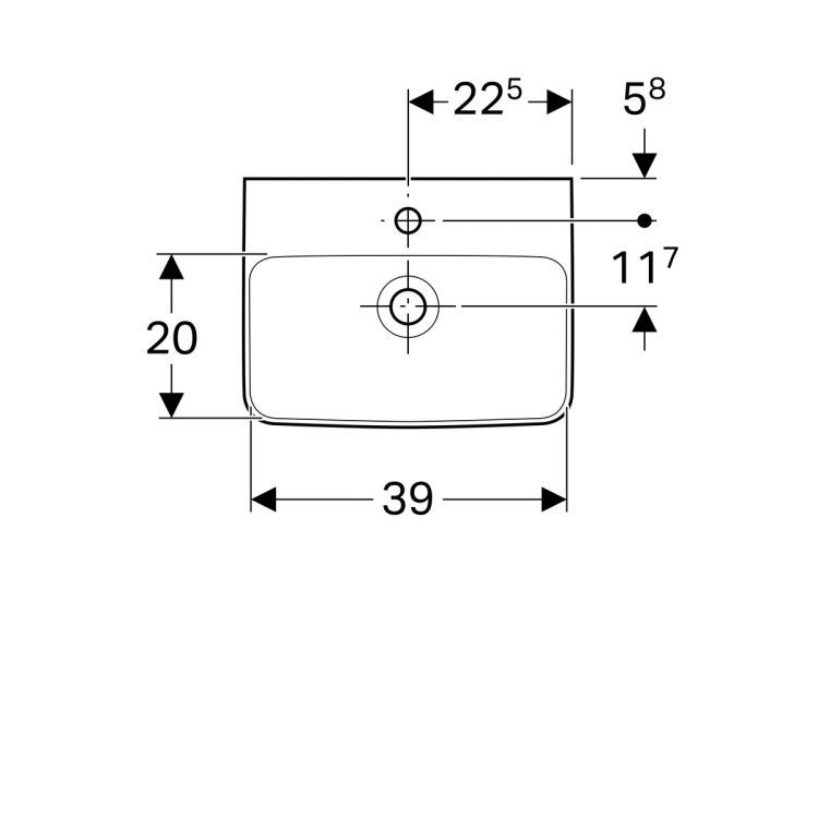 Раковина Geberit Renova Nr.1 Comprimo, 276145000