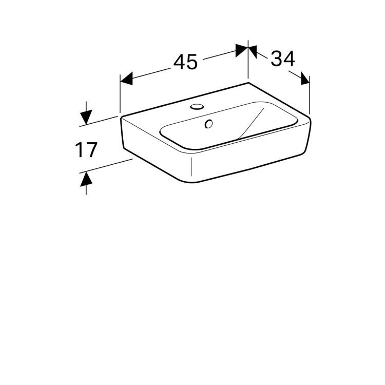 Раковина Geberit Renova Nr.1 Comprimo, 276145000