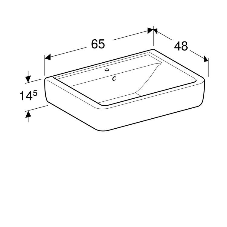 Раковина Geberit Renova Nr.1 Plan, 225165000 Раковина Geberit Renova Nr.1 Plan, 225165000