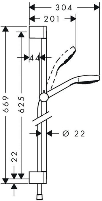 Hansgrohe Croma Select E Mul Uni душевой набор 0,65, цвет: хром