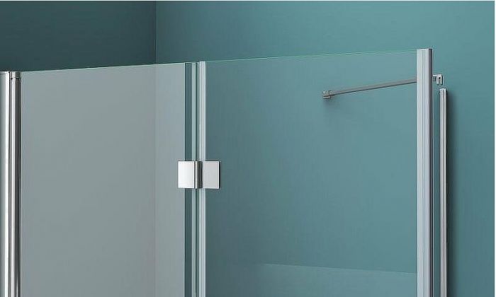 Душевой уголок BelBagno Albano 100х80 ALBANO-ASH-1-100/80-C-Cr профиль Хром стекло прозрачное