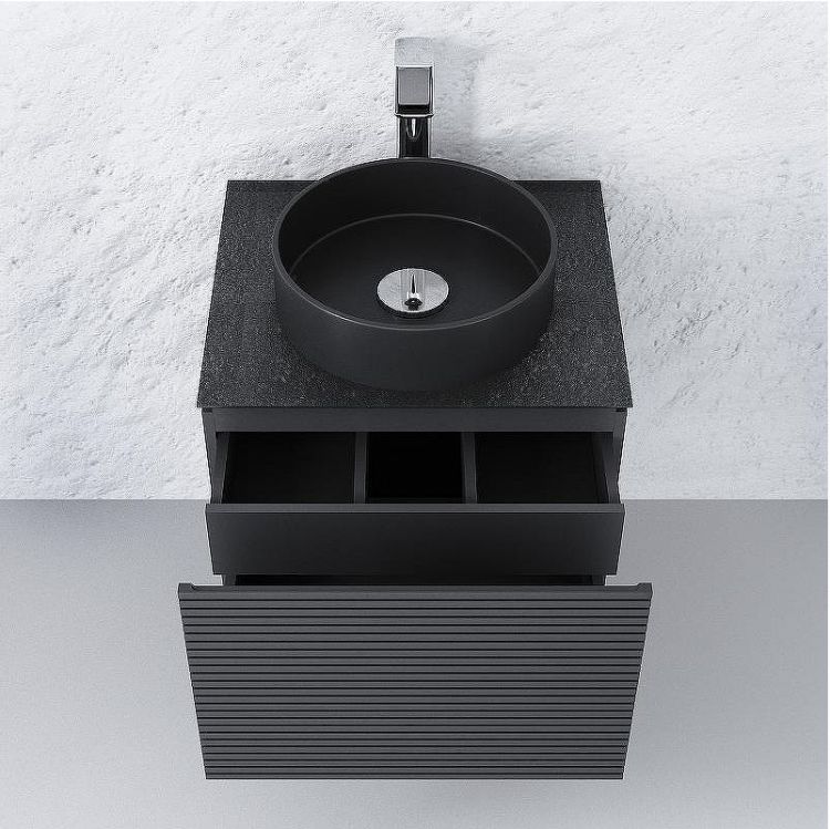 Тумба под раковину Jorno Stone 60 Stn.01.60/P/A/JR подвесная Антрацит