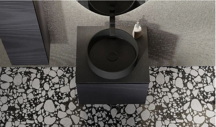 Тумба под раковину Jorno Stone 60 Stn.01.60/P/A/JR подвесная Антрацит