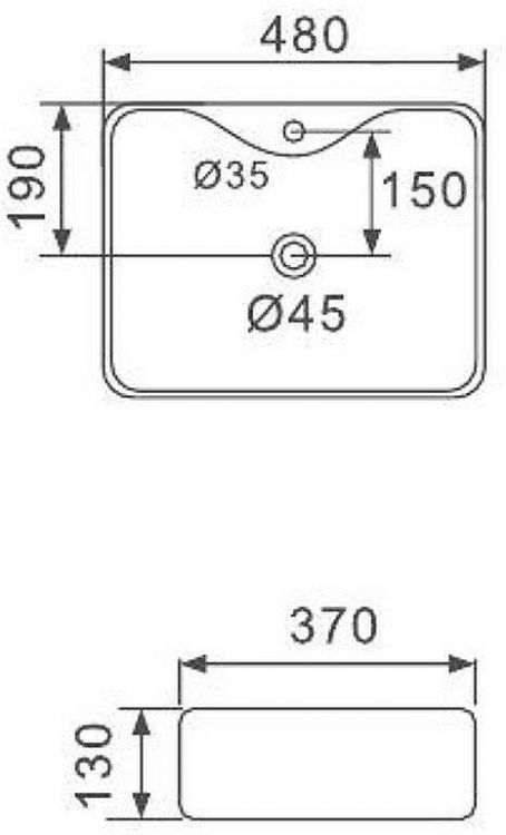 Раковина-чаша Gappo 48 GT206 Белая