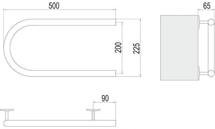 Электрический полотенцесушитель Terminus П-образный 500x200 4620768883934 цвет Хром