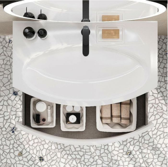 Раковина Kerama Marazzi Riva 80 RV.wb.80 Белая глянцевая