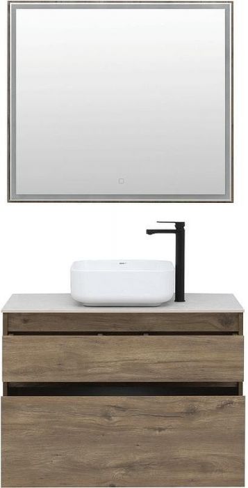 Зеркало Aquanet Nova Lite 90 249516 с подсветкой Дуб рустикальный