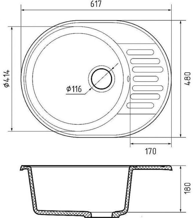 Кухонная мойка GranFest Quarz GF-Z58 Песочная