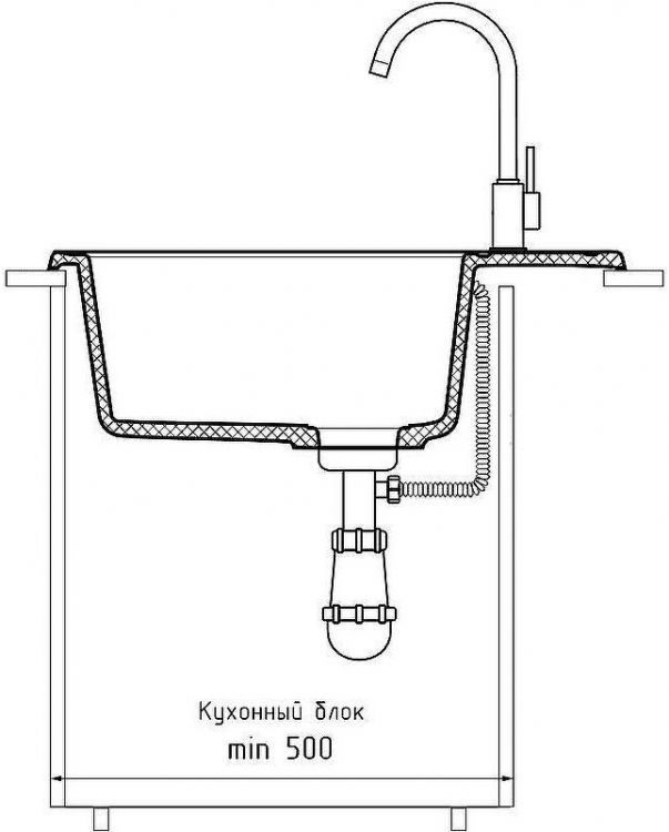 Кухонная мойка GranFest Quarz GF-Z58 Песочная