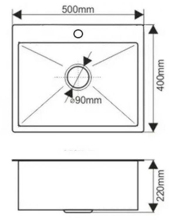 Кухонная мойка Fabia 50х40 504030 Сатин