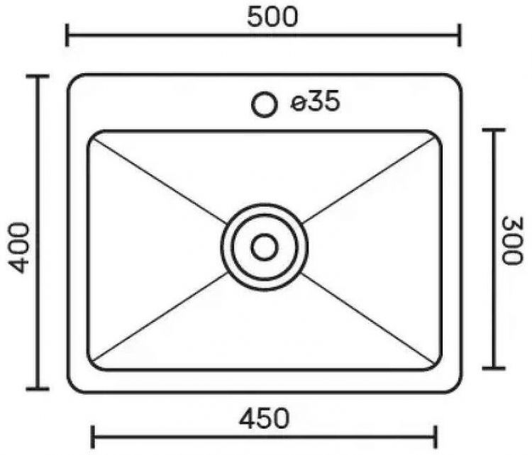 Кухонная мойка Fabia 50х40 504030 Сатин