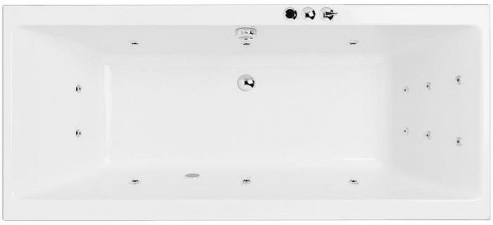Акриловая ванна Excellent Pryzmat Slim 180x80 WAEX.PRY18S.SMART.CR с гидромассажем