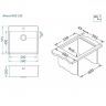 Кухонная мойка Alveus Nox 120 BRS 540x515x200 1149937 Брашированная сталь