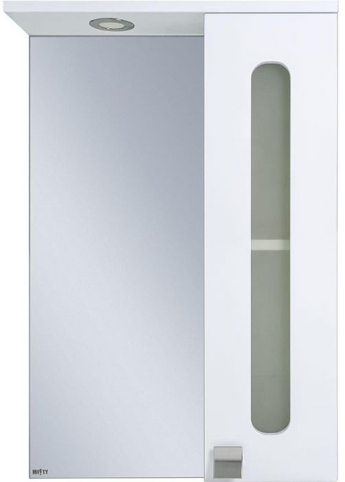 Зеркало со шкафом Misty Урал 50 R Э-Ура-04050-021П с подсветкой Белое