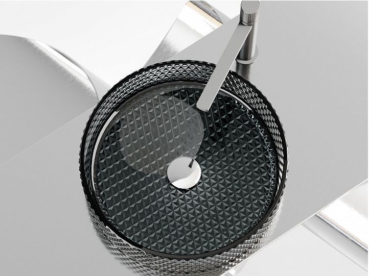 Умывальник CERAMICANOVA Cristal чаша накладная круглая 360 мм (цвет чёрный) CN6060 Умывальник CERAMICANOVA Cristal чаша накладная круглая 360 мм (цвет чёрный) CN6060