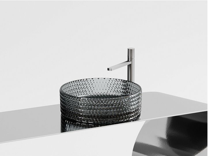 Умывальник CERAMICANOVA Cristal чаша накладная круглая 360 мм (цвет чёрный) CN6060 Умывальник CERAMICANOVA Cristal чаша накладная круглая 360 мм (цвет чёрный) CN6060