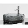 Умывальник CERAMICANOVA Cristal чаша накладная круглая 360 мм (цвет чёрный) CN6060
