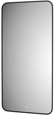 Зеркало Defesto Aura 60х120 DF 2978S с подсветкой 34W-3000K/Сенсорный выключатель/Теплый белый свет/Черная рама