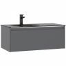 Тумба с раковиной Orka Lisbon 90 5001430 подвесная Серая матовая