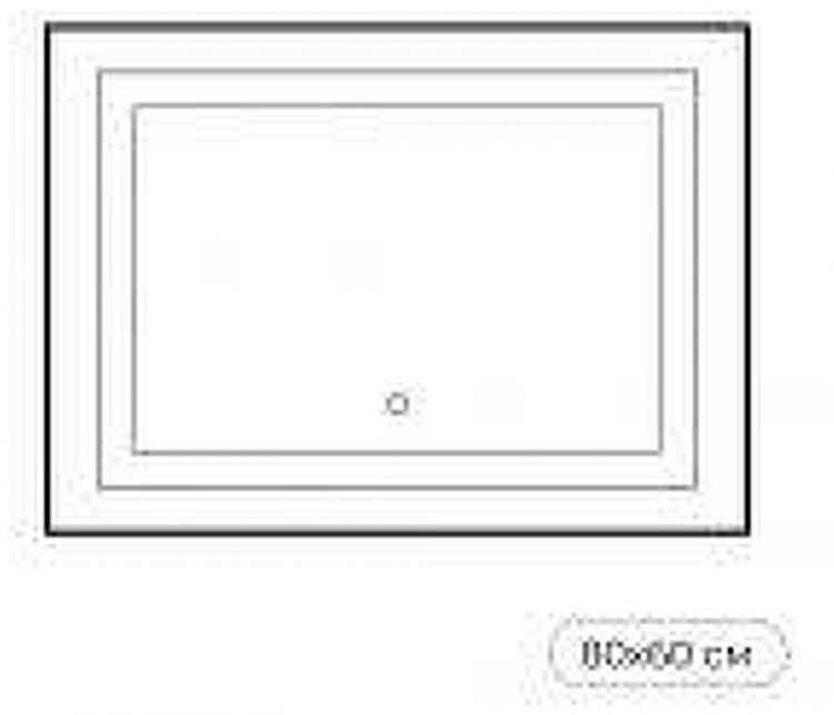 Зеркало Fixsen FX-2080B 60 с подсветкой цвет Черный с сенсорным выключателем и диммером