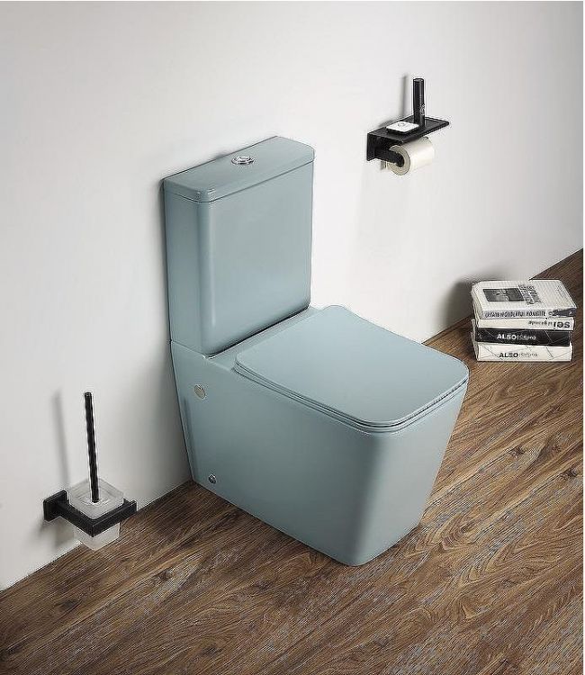 Унитаз компакт CeramaLux 2170AXMLG Зеленый матовый с бачком и сиденьем Микролифт