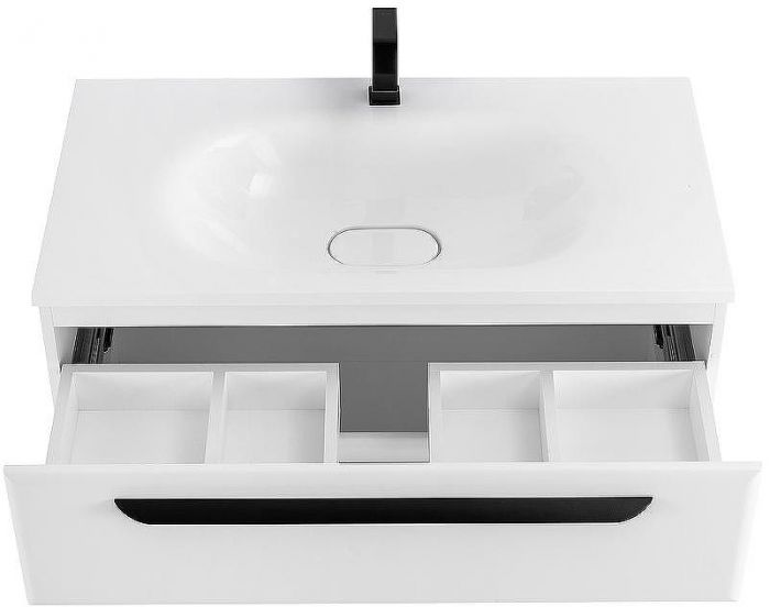 Тумба под раковину Cezares Eco 75 ECO-750-2C-SO-BL подвесная Bianco Lucido
