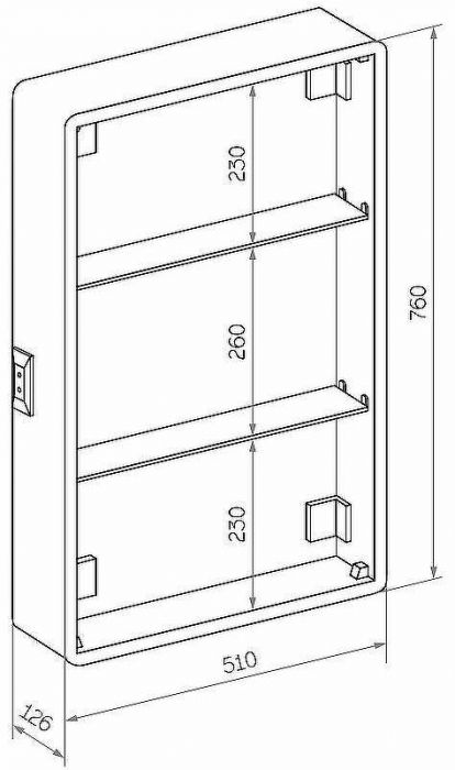Зеркальный шкаф Континент Elliott LED 55 R МВК016 с подсветкой Белый