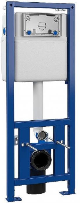 Комплект унитаза с инсталляцией Cersanit City 64277 с сиденьем Микролифт и Белой Хром клавишей смыва