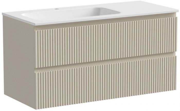 Тумба подвесная SANCOS под раковину Snob R левая, Beige Soft 995х445х500, SNR100LCE
