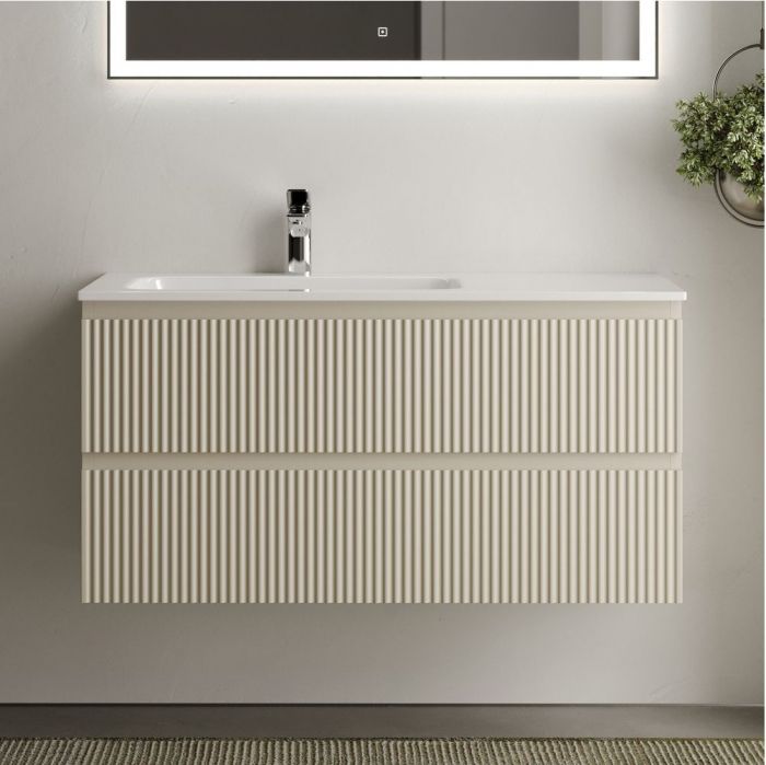 Тумба подвесная SANCOS под раковину Snob R левая, Beige Soft 995х445х500, SNR100LCE